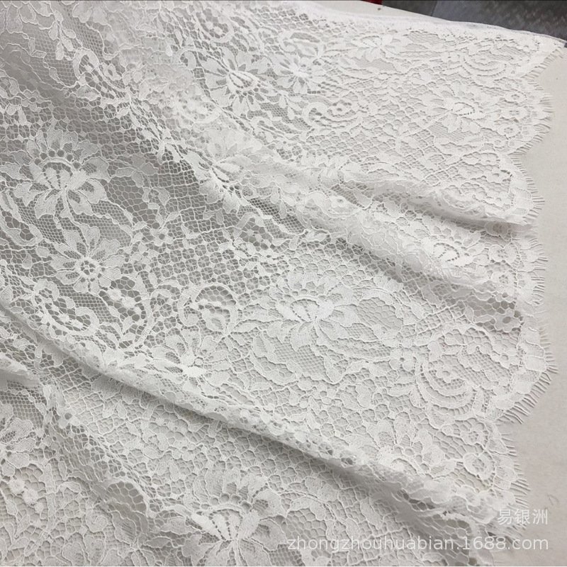 Dress Eyelash Placement Lace Fabric for Women's Wear Wholesale Supplie 18
